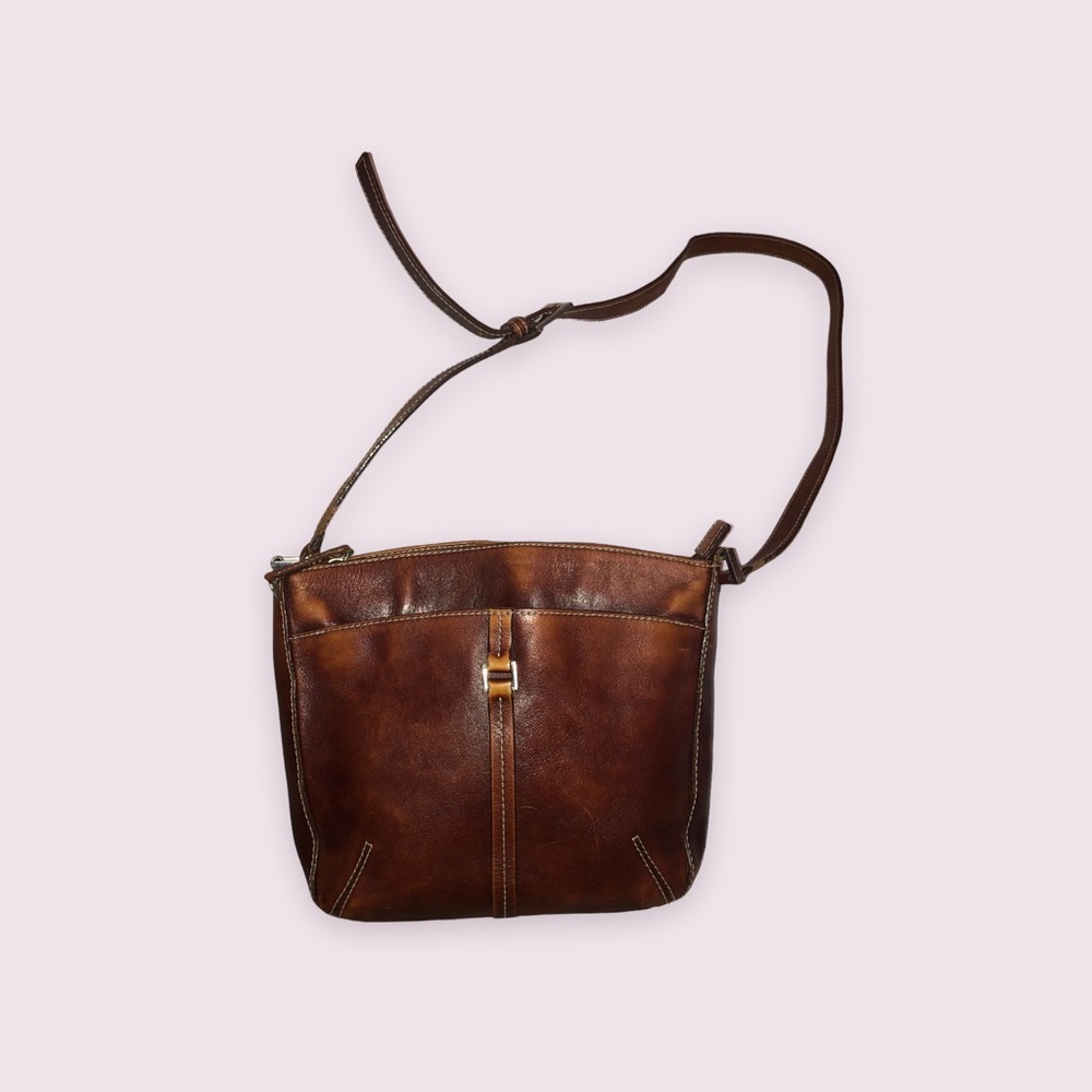 Etienne Aiger, vintage brown leather purse.